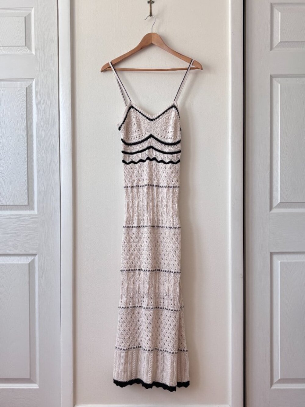 Olive + Oak Boho Knit Pointelle Maxi Dress - Picture 7 of 11